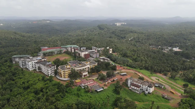 Kallanthode campus — KMCT Group academic buildings and open grounds.