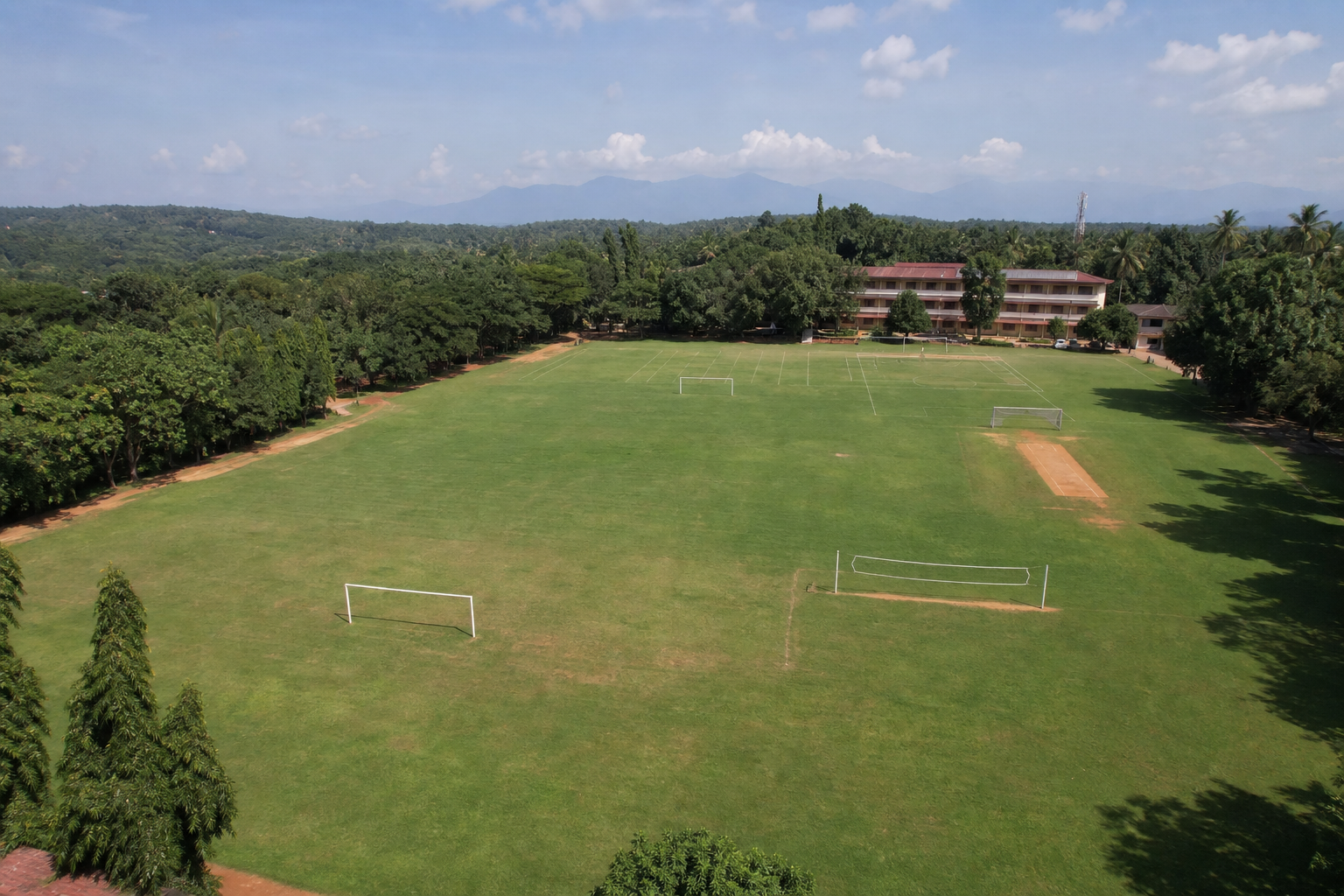 College sports ground and outdoor games facilities